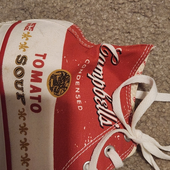 Campbell's Tomato Soup High-Top Converse Sneakers 13 Mens - Picture 4 of 5